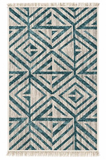 Bigghome Çift Taraflı Kilim 120*180 cm SA26MB Makinede Yıkanabilir Modern Desenli. ürün görseli